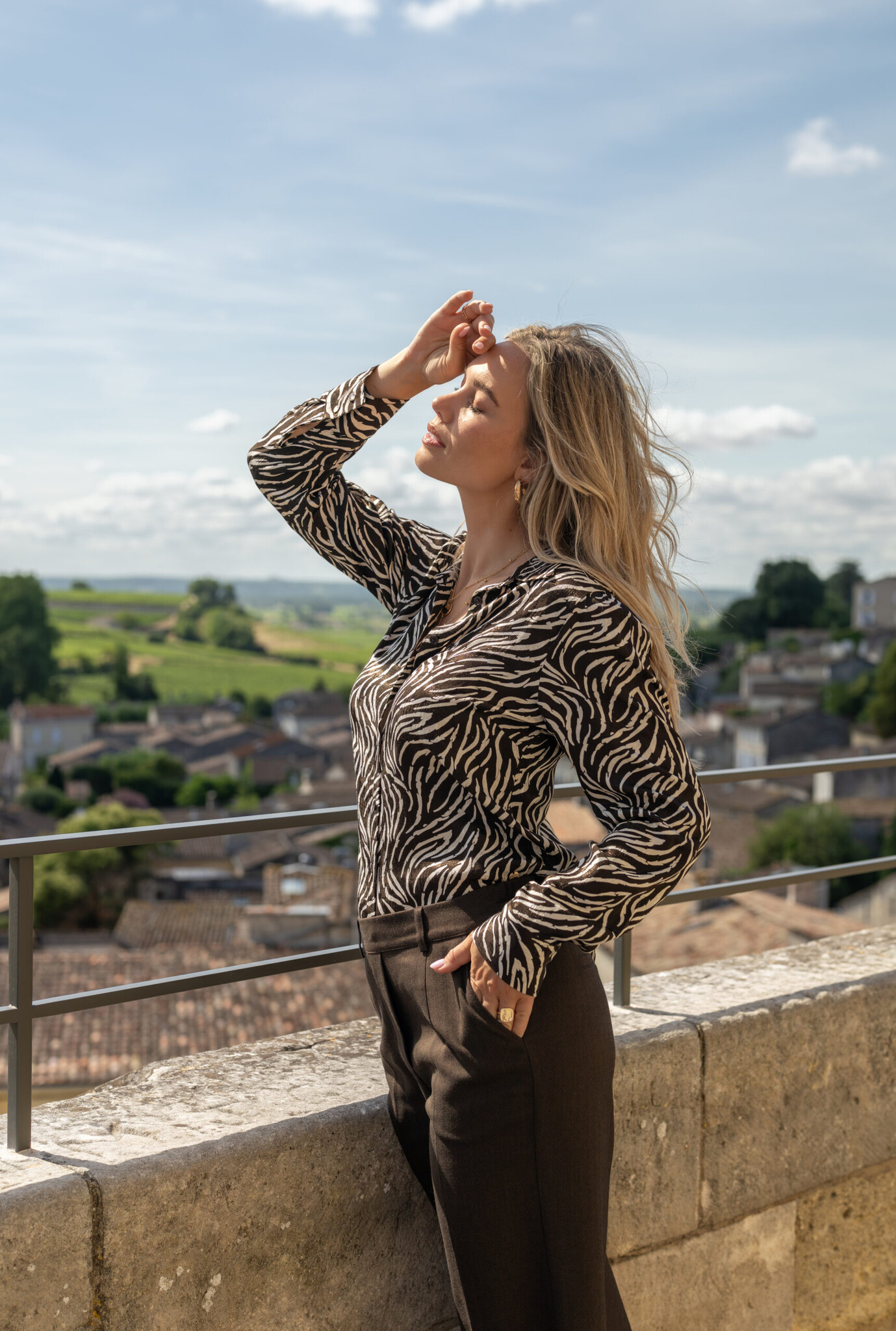 Elvira Collections Blouse June - Brown Zebra