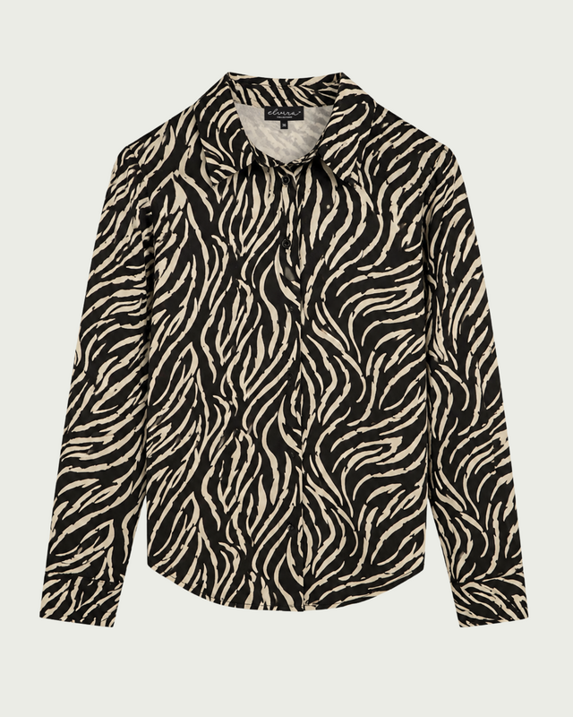 Elvira Collections Bluse June - Brown Zebra