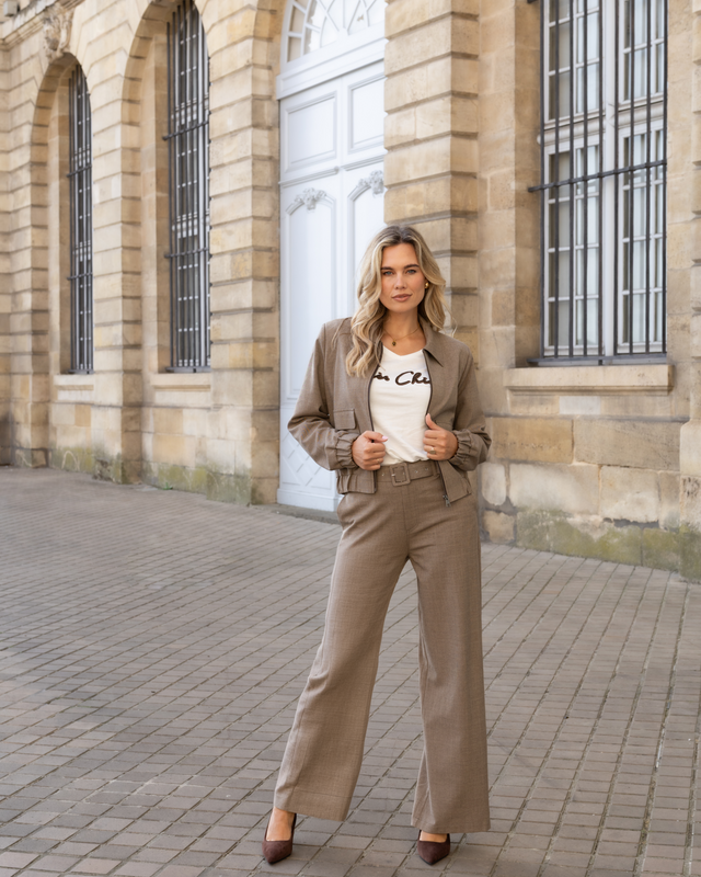 Elvira Collections Hose Rumi - Cappuccino Check