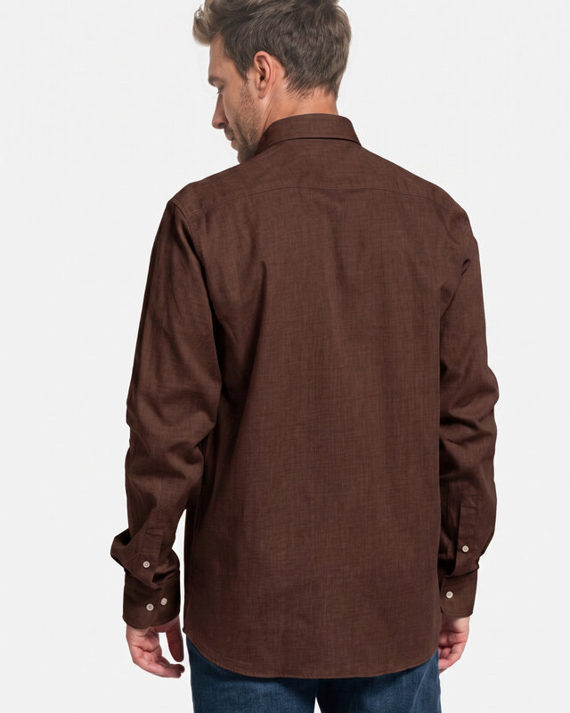Giordano Overhemd Button-Down - Chocolate Brown