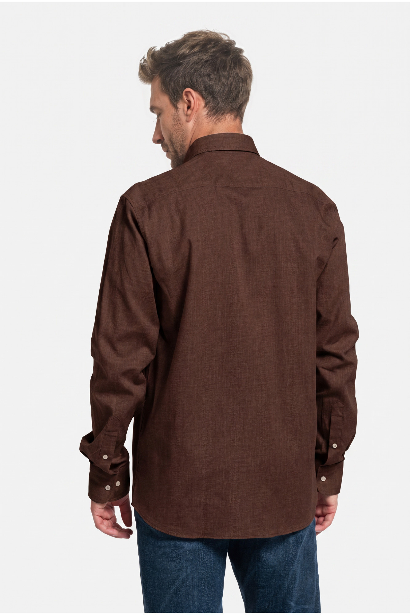 Giordano Hemd Button-Down - Chocolate Brown