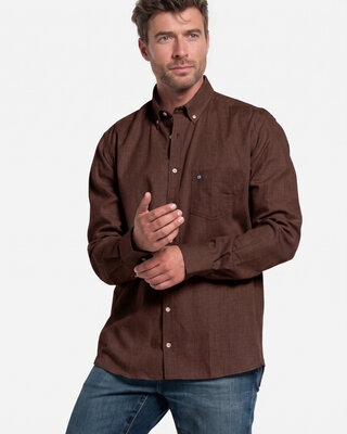 Giordano Overhemd Button-Down - Chocolate Brown