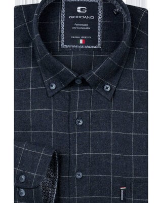 Giordano Karo Hemd Button-Down - Navy
