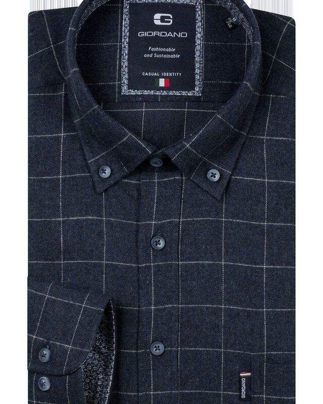 Giordano Ruit Overhemd Button-Down - Navy