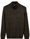 Baileys Zip/Button Pullover - Brown