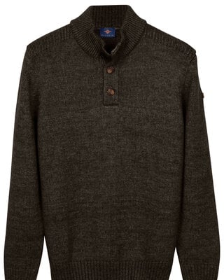 Baileys Zip/Button Pullover - Brown