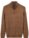 Baileys Zip/Button Trui - Deep Sand