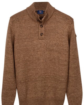 Baileys Zip/Button Pullover - Deep Sand