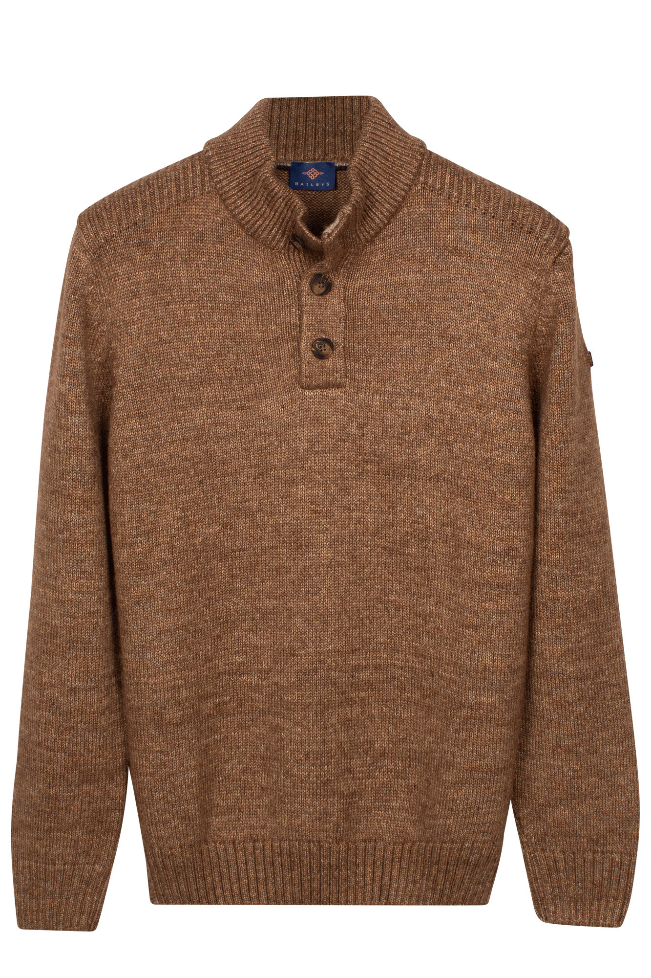 Baileys Zip/Button Jumper - Deep Sand