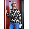 Pullover mit Jacquard Wording - Inked Grey Melange