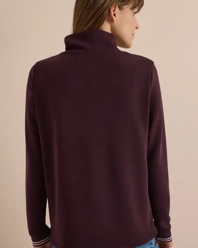 Cecil Shirt mit Stehkragen - Berry Red