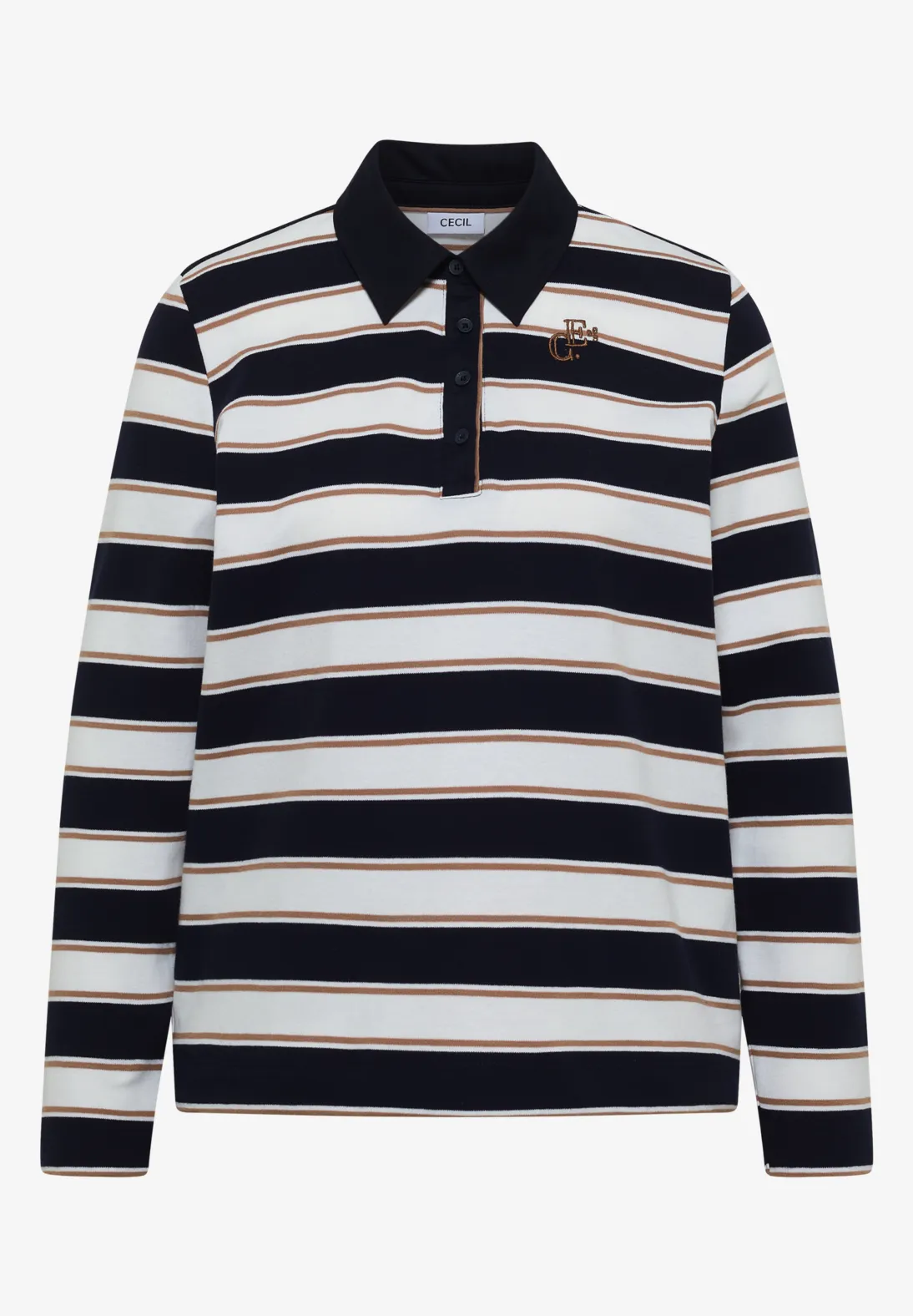 Cecil Langarm Polo - Urban Dark Blue