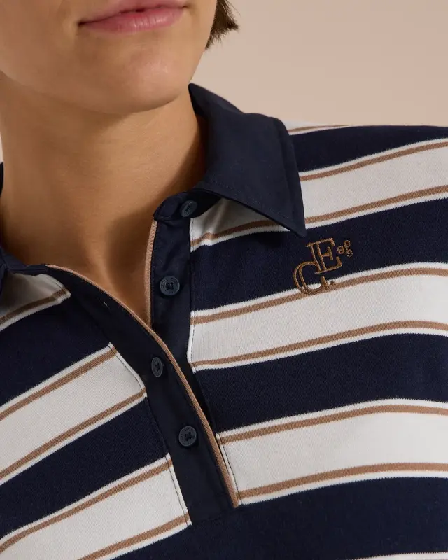 Cecil Longsleeve Polo - Urban Dark Blue