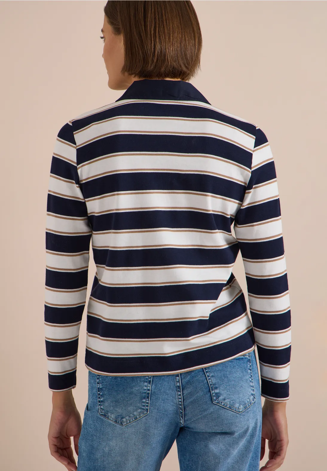 Cecil Longsleeve Polo - Urban Dark Blue