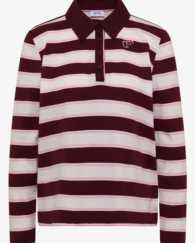 Cecil Langarm Polo - Red Wine