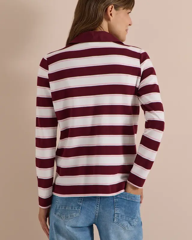 Cecil Langarm Polo - Red Wine