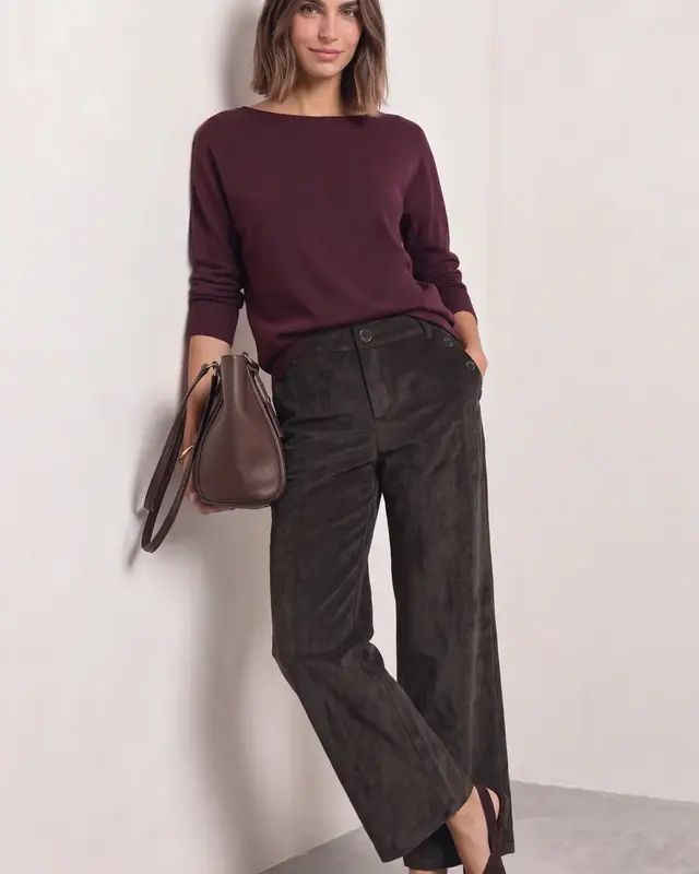 Street One Straight Leg Hose Amalia - Black Coffee