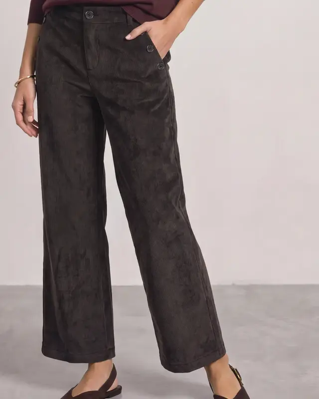 Street One Straight Leg Pants Amalia - Black Coffee
