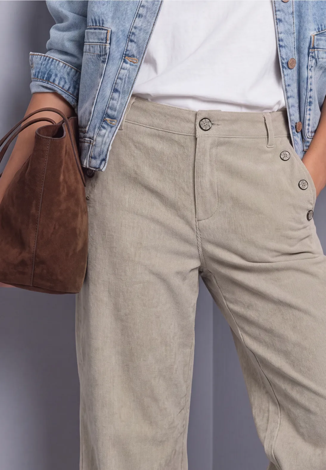 Street One Straight Leg Pants Amalia - Fading Sand