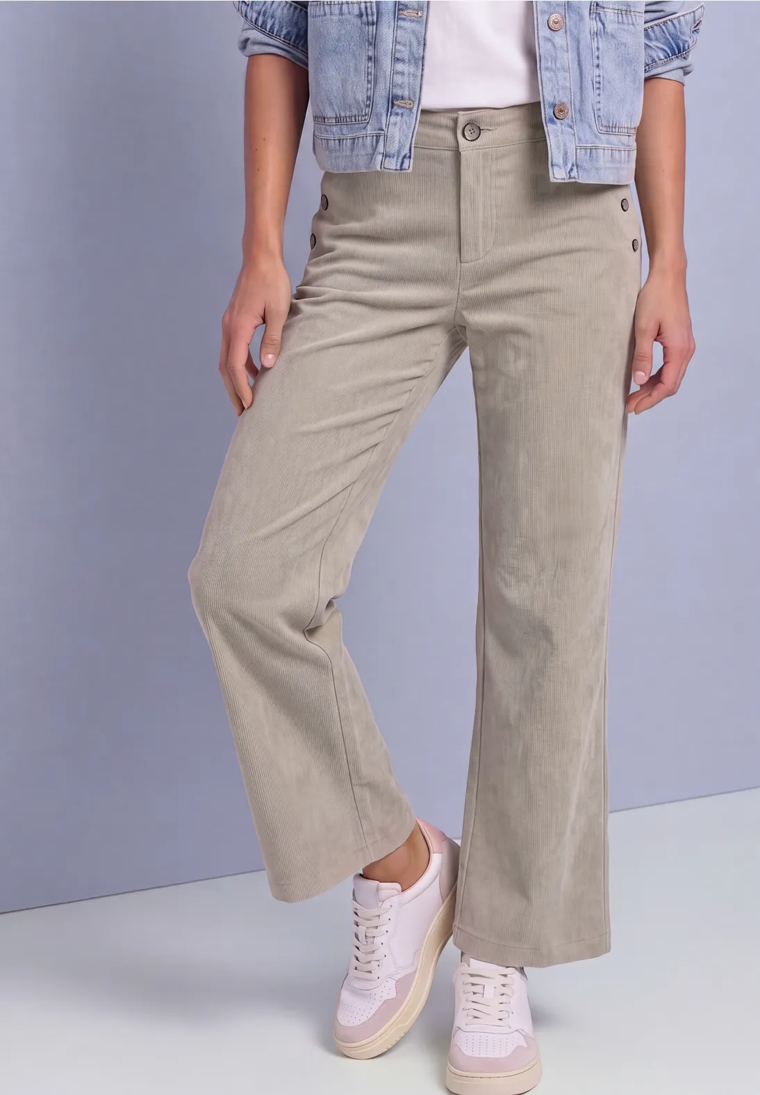 Street One Straight Leg Hose Amalia - Fading Sand