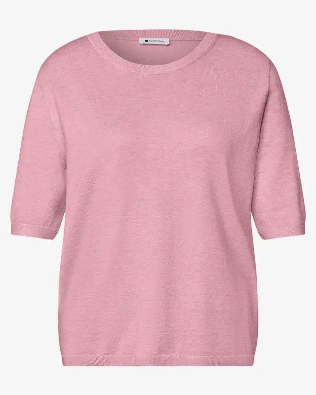 Street One Kurzarm Pullover - Vintage Blush Melange