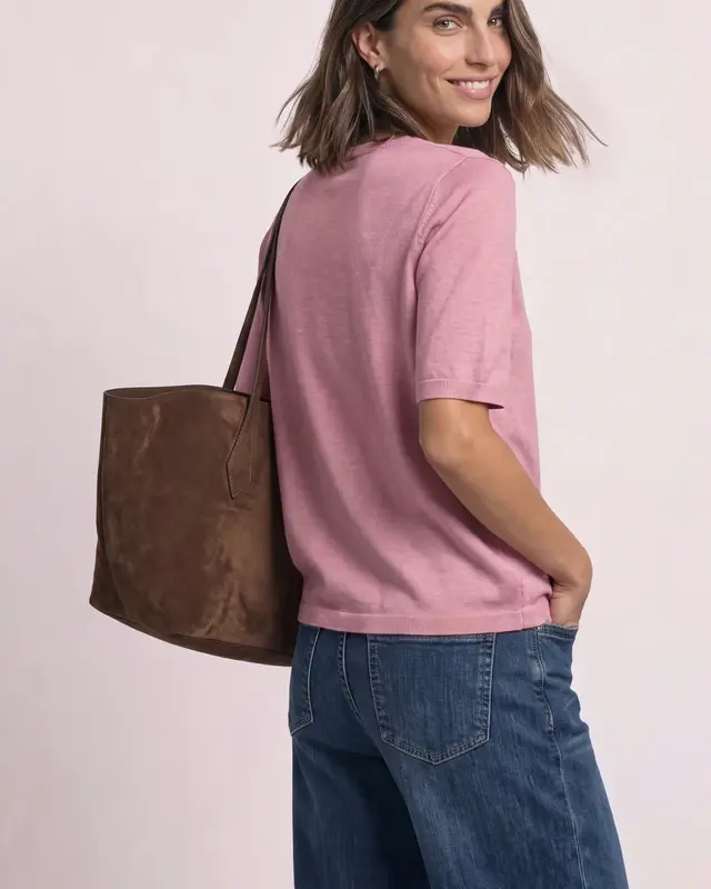 Street One Kurzarm Pullover - Vintage Blush Melange