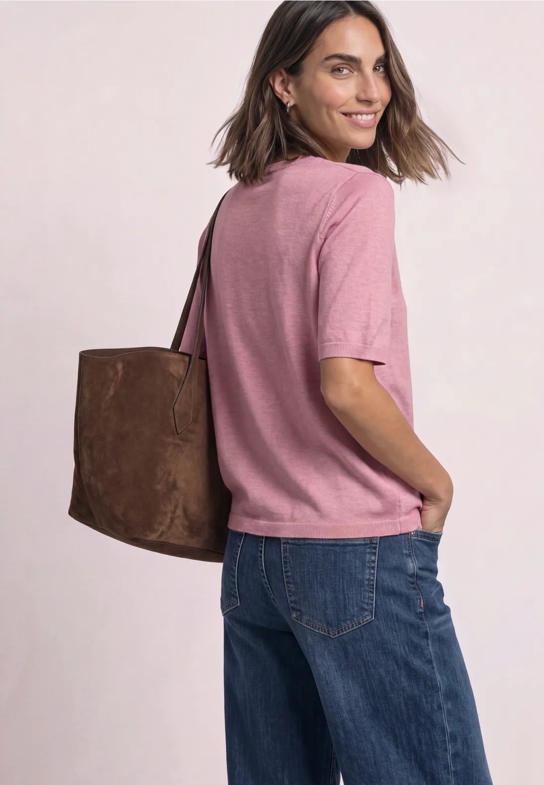 Street One Trui Korte Mouw - Vintage Blush Melange