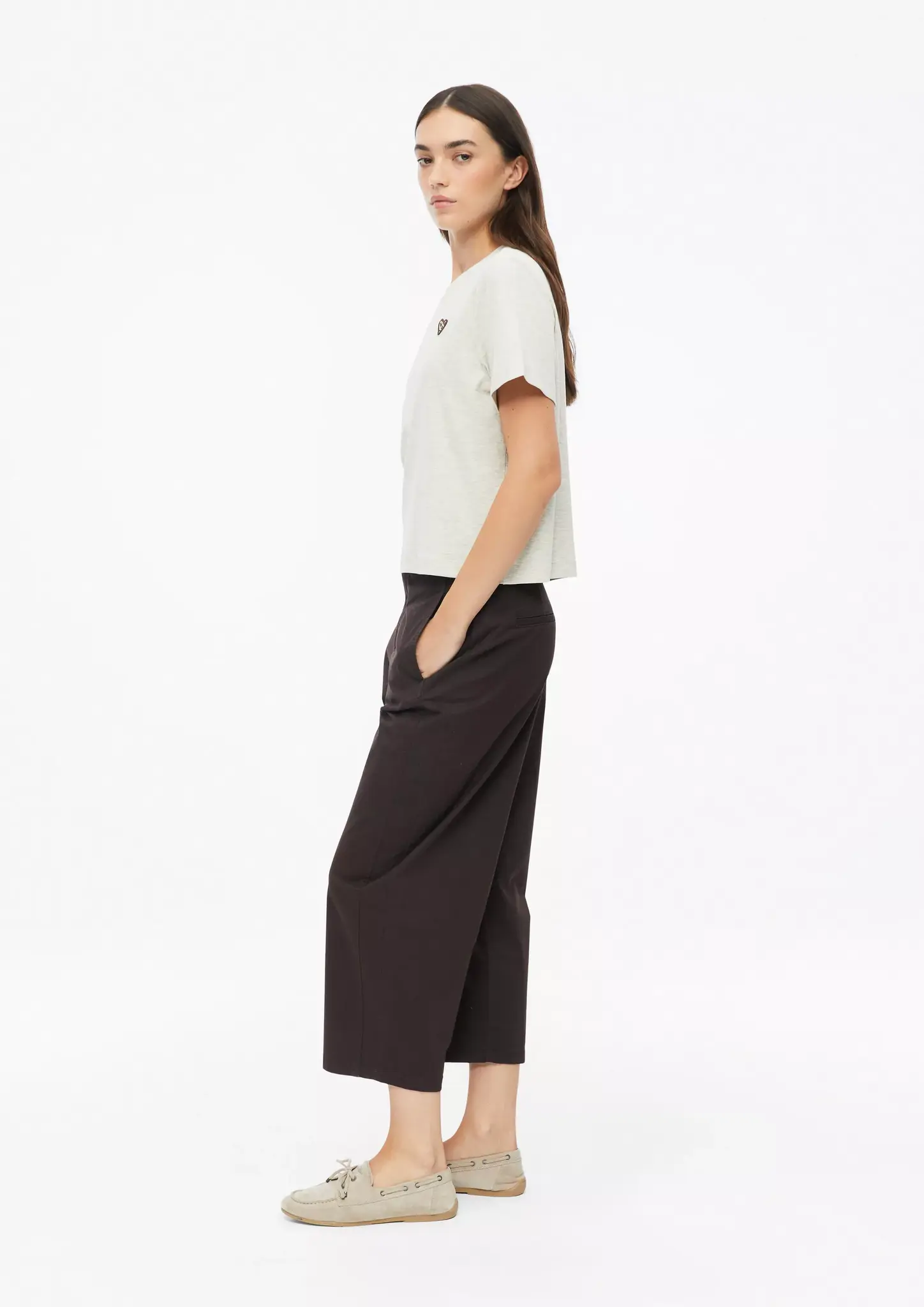 S. Oliver Relaxed Fit T-Shirt Luipaard Hart - Light Beige