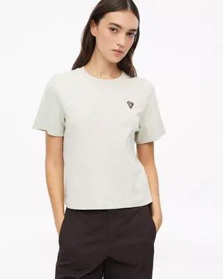 S. Oliver Relaxed Fit T-Shirt Luipaard Hart - Light Beige