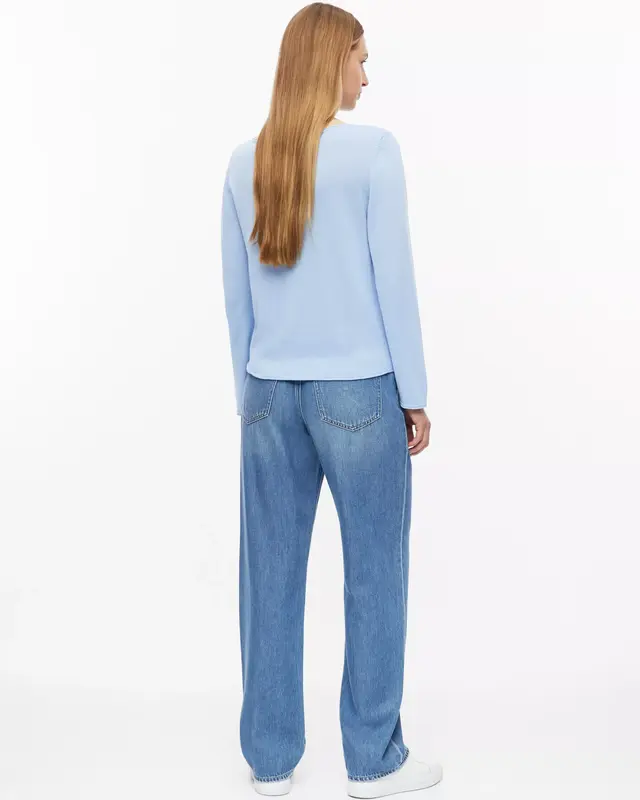 S. Oliver Feinstrick Pullover - Light Blue