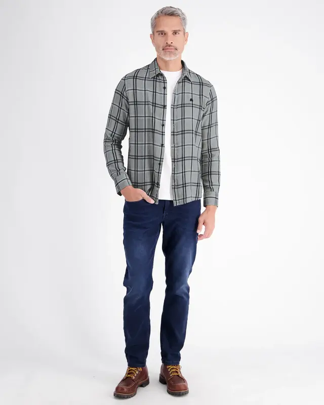 Lerros Casual Check Shirt - Cedar Green