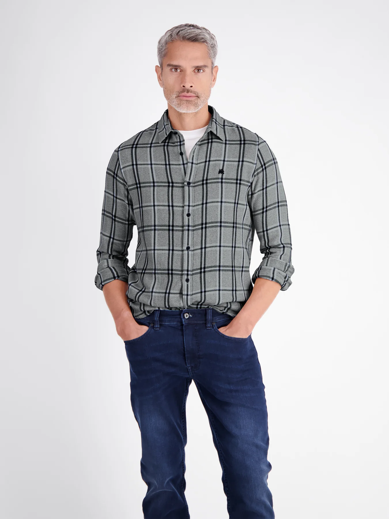 Lerros Casual Geruit Overhemd - Cedar Green