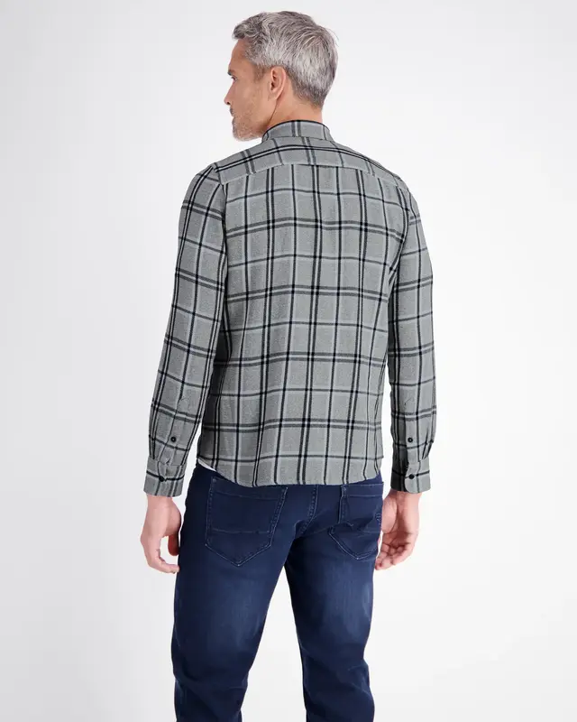 Lerros Casual Karo Hemd - Cedar Green