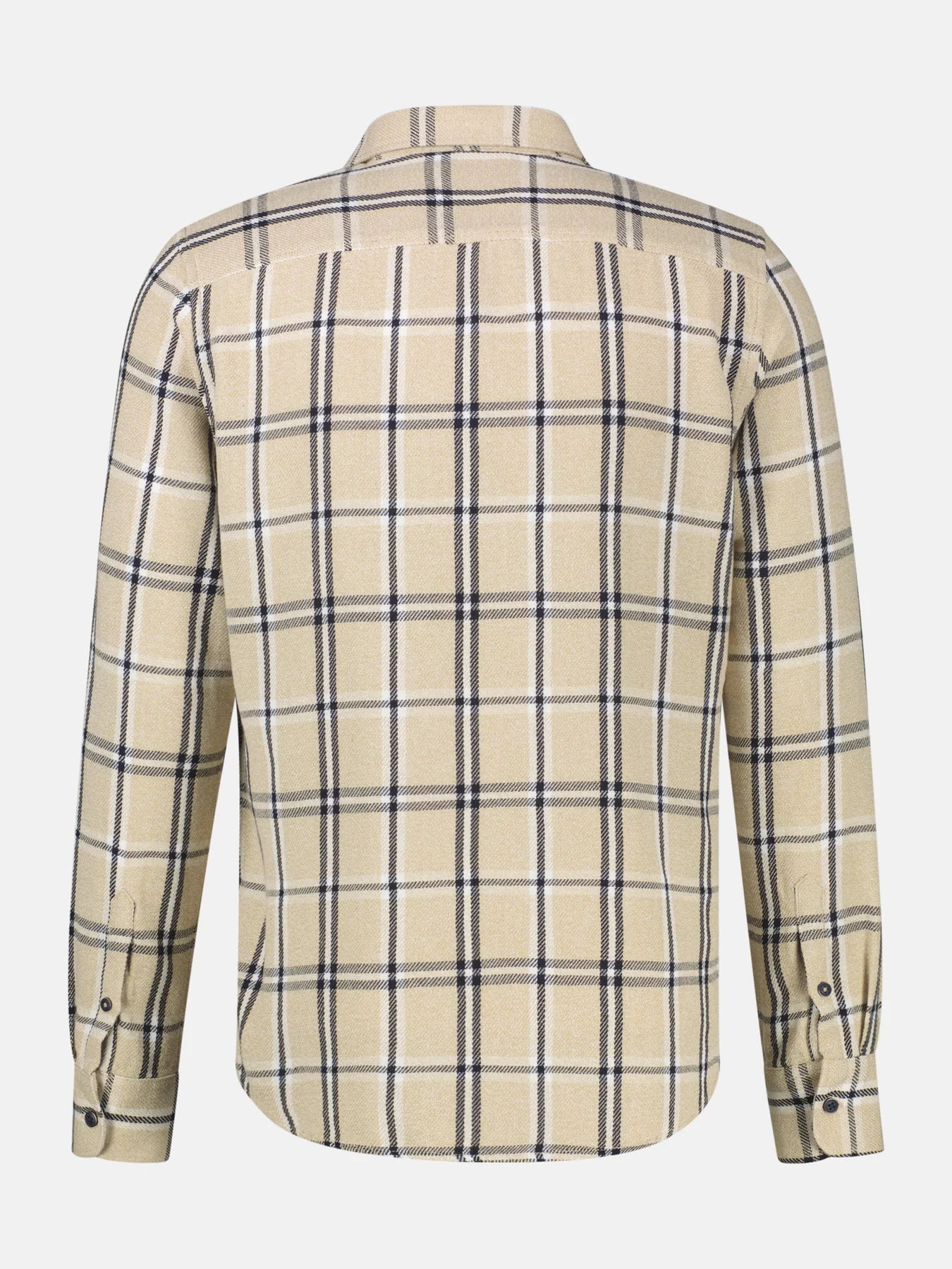 Lerros Casual Geruit Overhemd - Gravel Beige