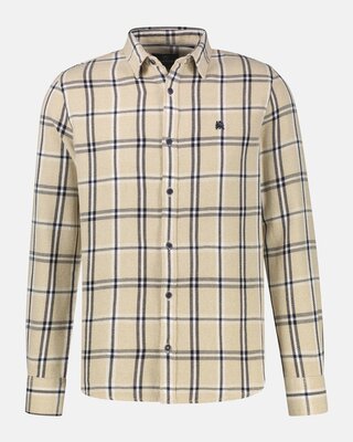 Lerros Casual Check Shirt - Gravel Beige