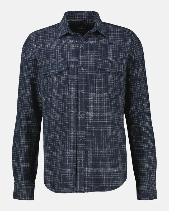 Lerros Overhemd met Ruit - Classic Navy