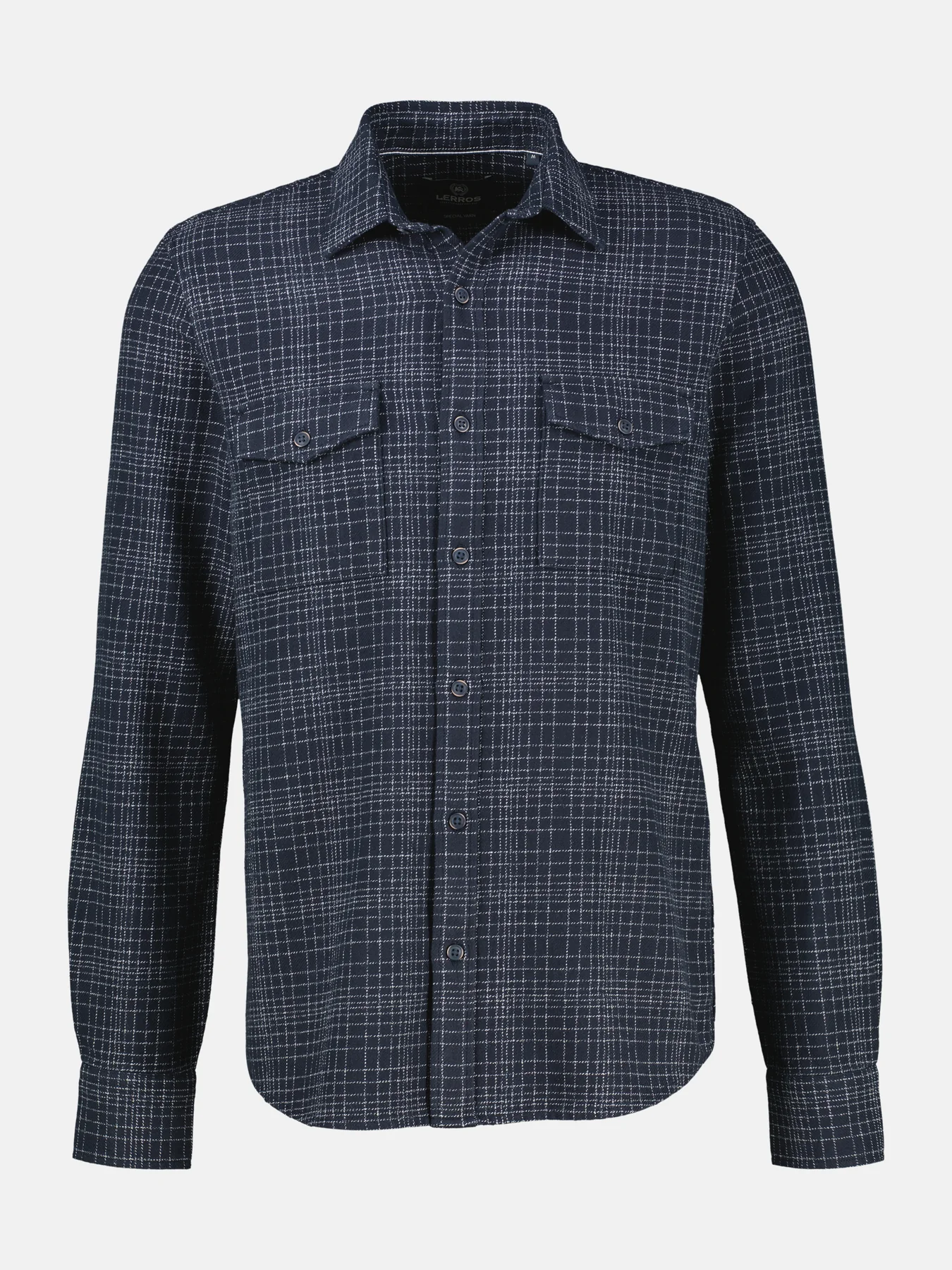Lerros Overhemd met Ruit - Classic Navy
