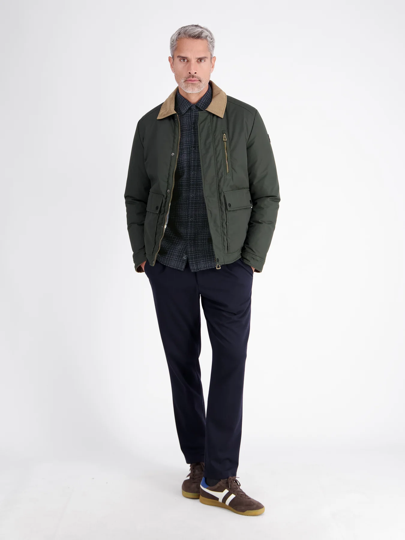 Lerros Overhemd met Ruit - Classic Navy