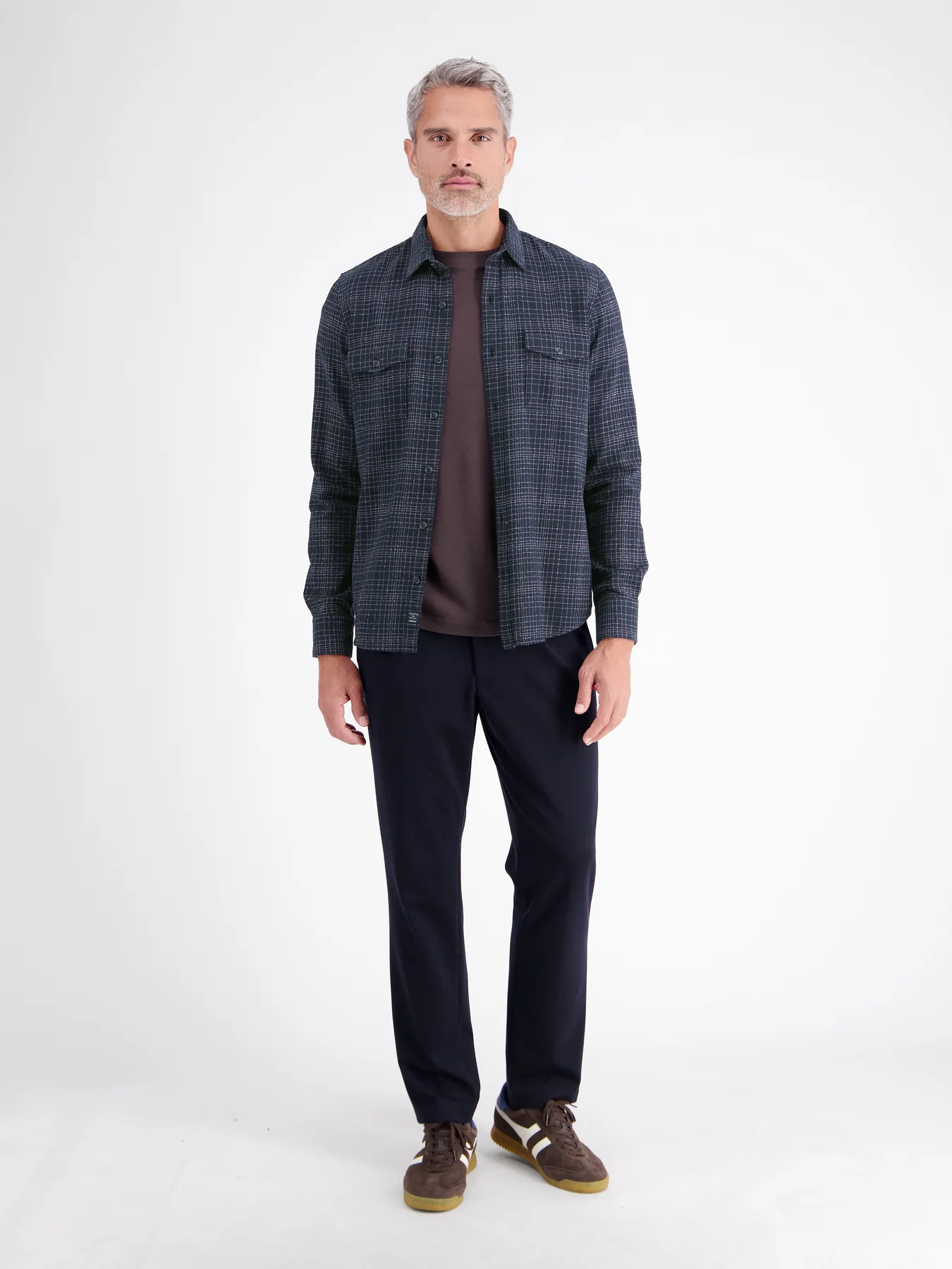 Lerros Overhemd met Ruit - Classic Navy