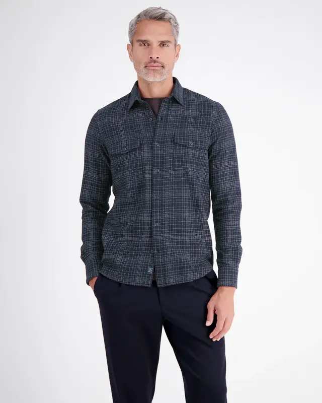 Lerros Overhemd met Ruit - Classic Navy