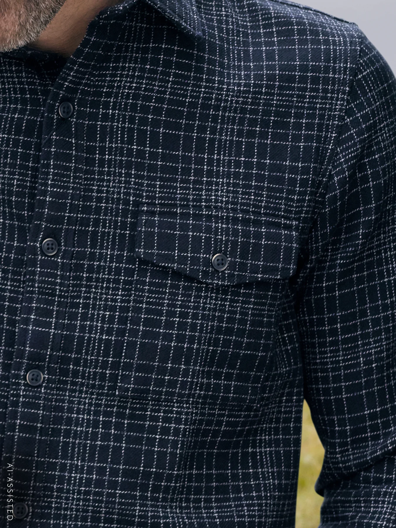 Lerros Karo Hemd - Classic Navy