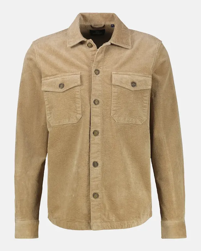 Lerros Corduroy Overhemd met Stretch - Gravel Beige