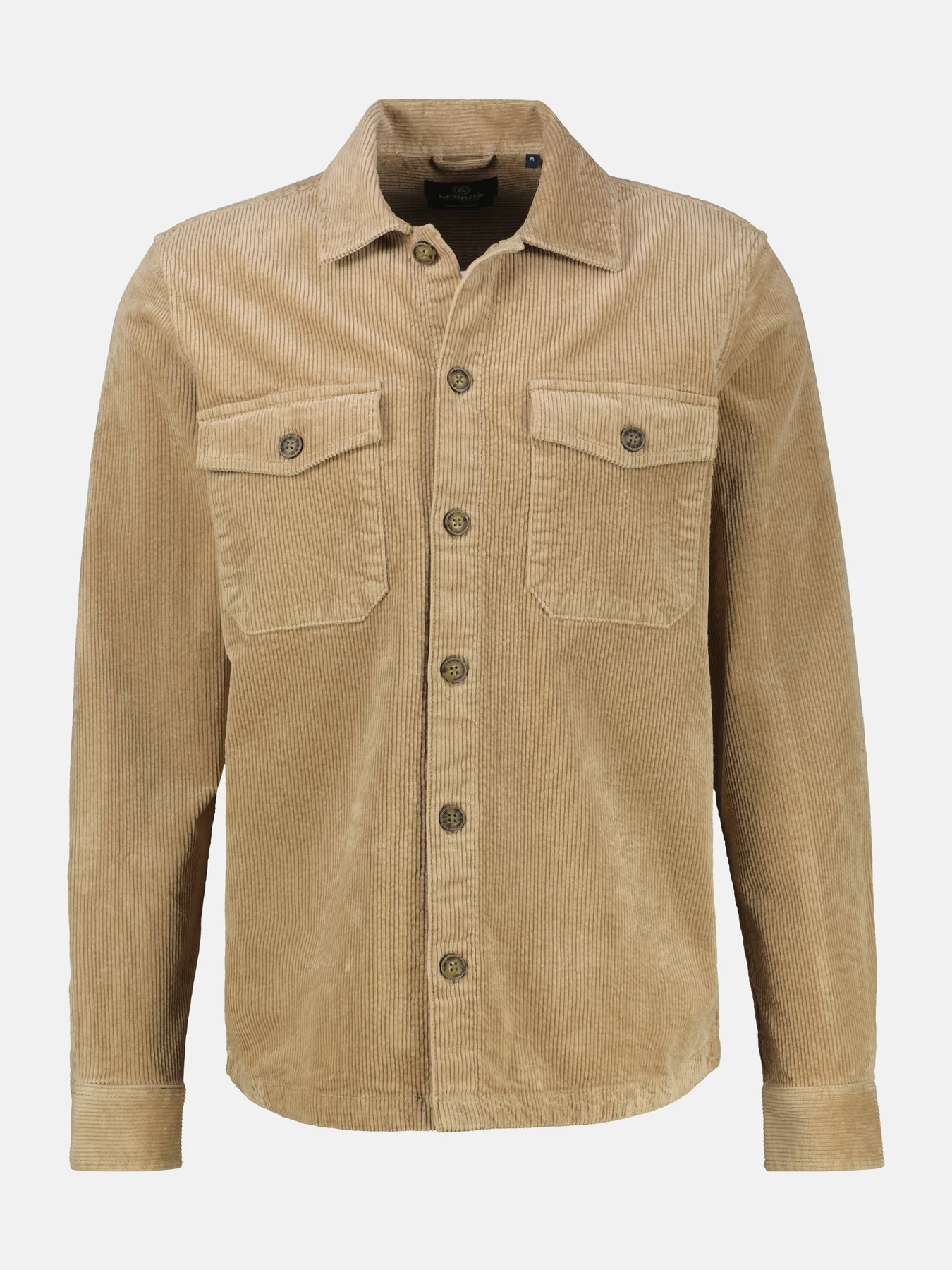 Lerros Corduroy Overhemd met Stretch - Gravel Beige