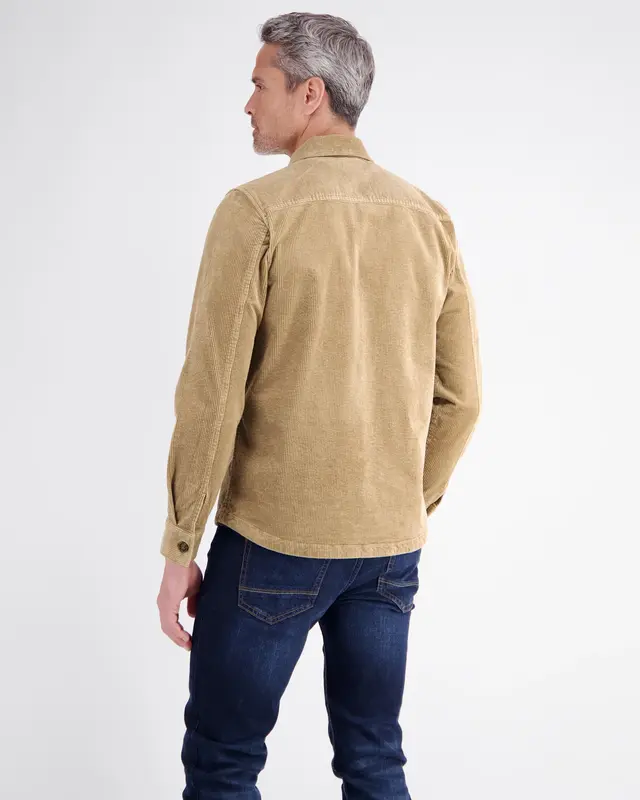 Lerros Corduroy Overhemd met Stretch - Gravel Beige