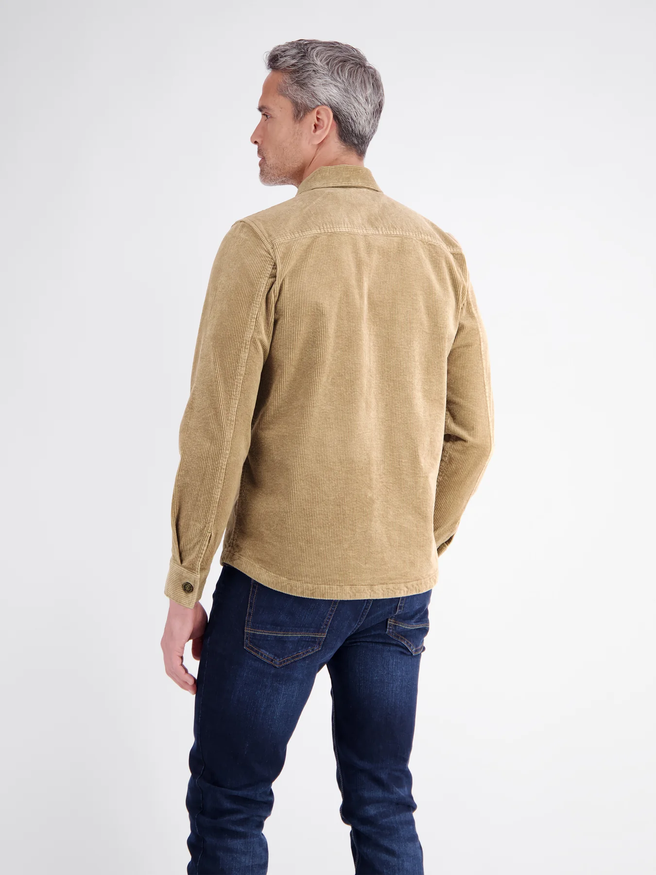 Lerros Cordhemd mit Stretch - Gravel Beige