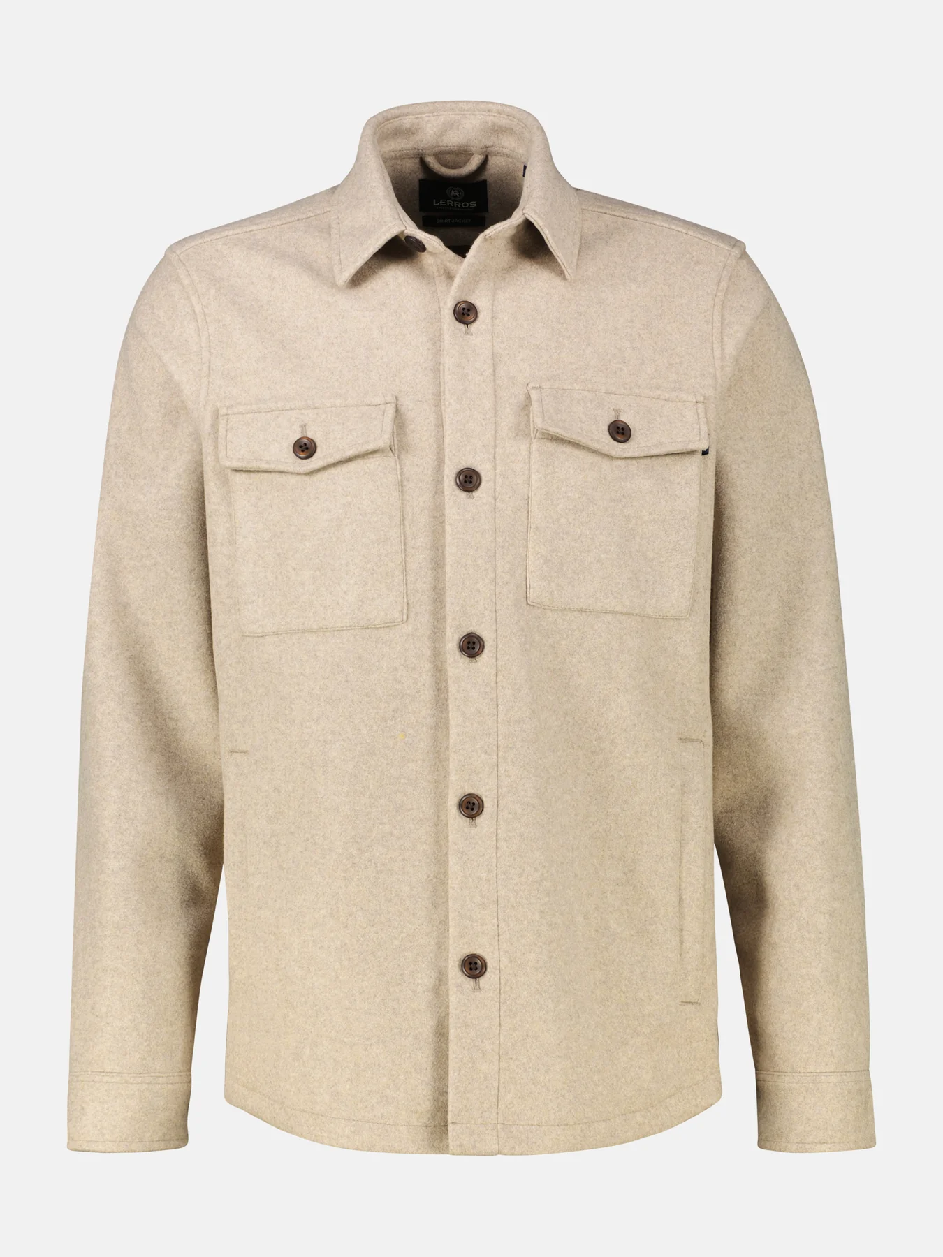 Lerros Wool Look Shirt Jacket - Foam White