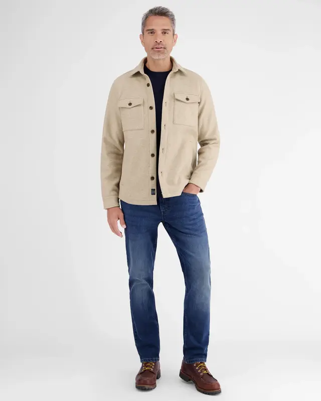 Lerros Hemdjacke Wolloptik - Foam White