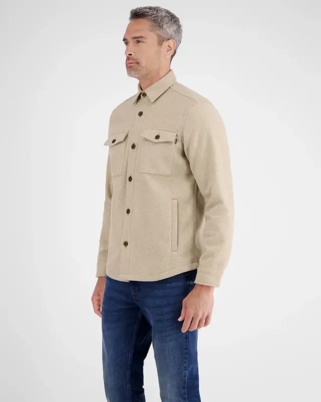 Lerros Hemdjacke Wolloptik - Foam White