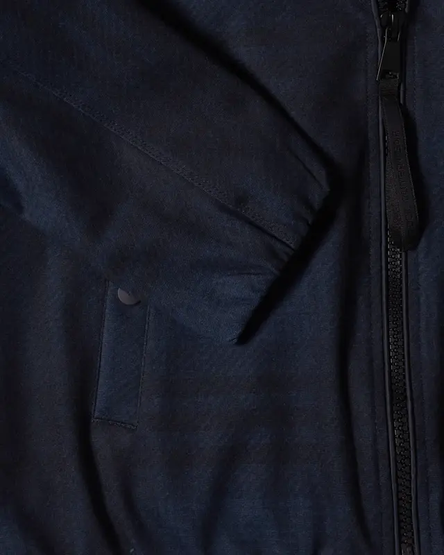Cecil Karo Jacke im Wolloptik - Urban Dark Blue Melange