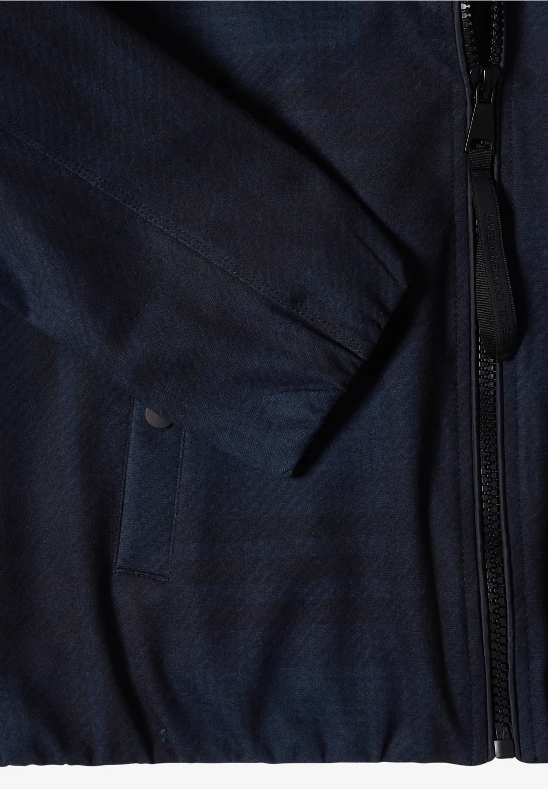 Cecil Check Jacket Wool Look - Urban Dark Blue Melange